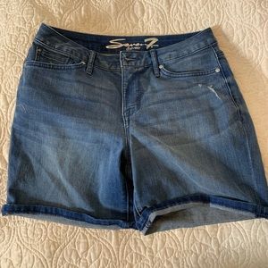 Seven7 blue jean shorts